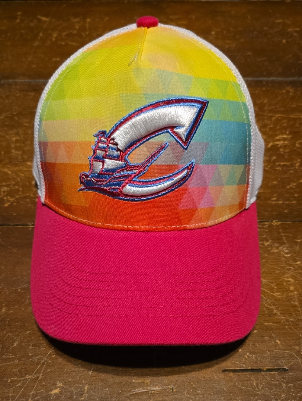 Columbus Clippers Youth Segmented Rainbow Hat Adjustable Baseball Cap